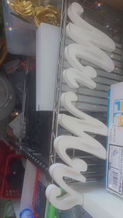 Mr Mrs Wedding Sign & Flower Girl Basket 