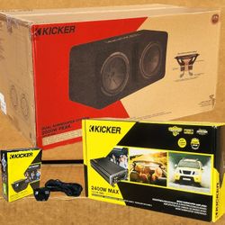 🚨 BLACK FRIDAY 🚨 Kicker CX Series Mono Subwoofer Amplifier Ported 12" Dual Voice Coil Subwoofer System 2000 Watts Package 🚨 No Credit Needed 🚨 