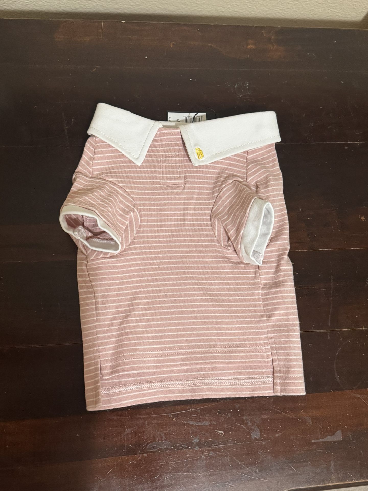 Banana Republic Dog Polo Pink Stripe NWT Size Medium