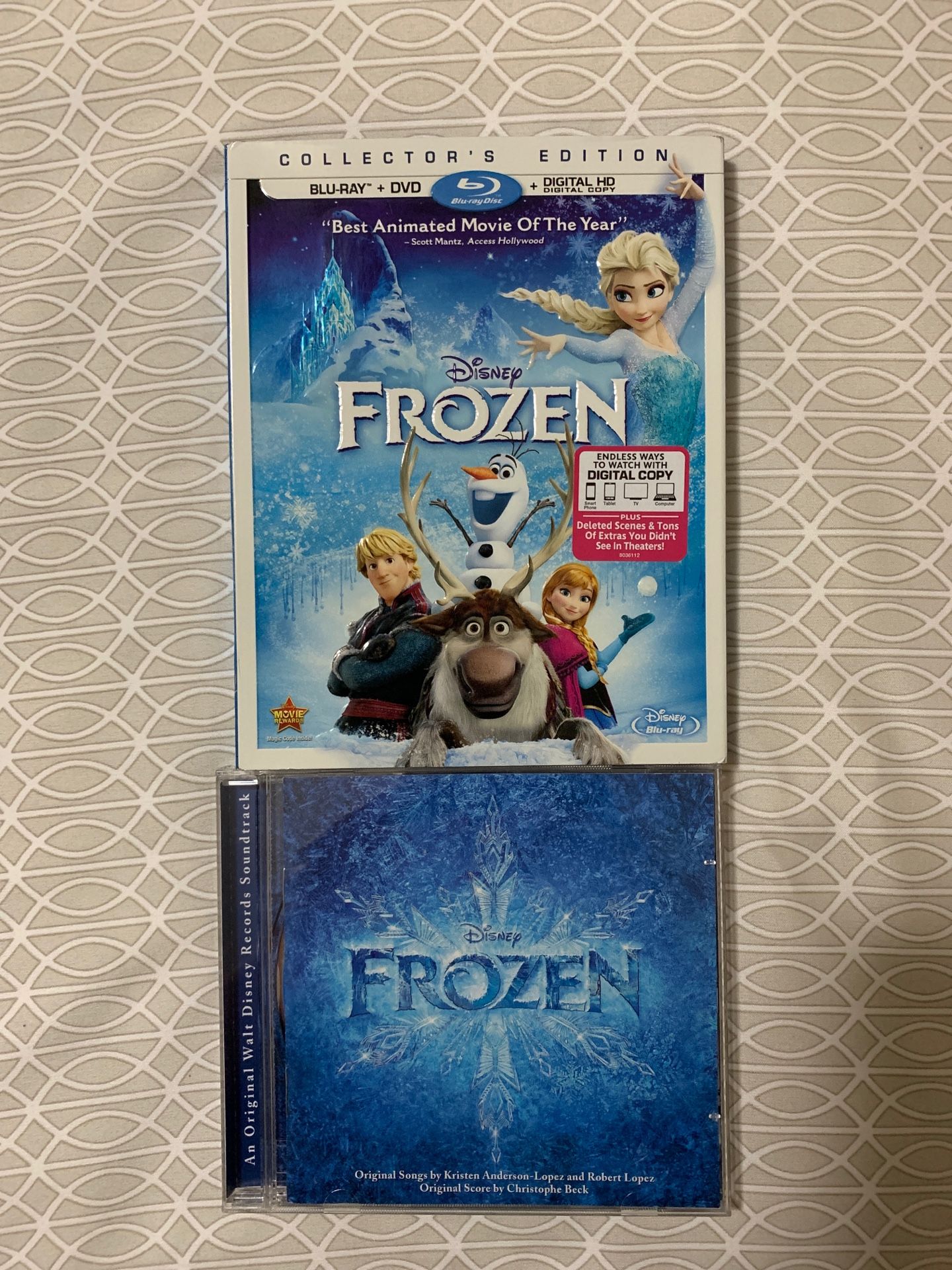 Disney Frozen - Collector’s Edition (Blu-Ray + DVD + Digita HD Digital Copy) + Frozen Soundtrack