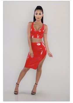 PATENT LEATHER TWO PIECE