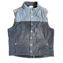 Red Head Men’s Black/Gray Canvas Puffer Full Zip Vest Size: XL