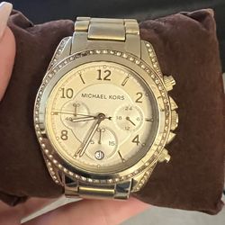 Gold Michael Kors Watch With Diamonds 