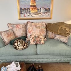 Modern sofa-bed with love seat and Ottoman 