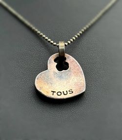 Jewelry AUTH TOUS Sterling Silver I Love You Heart Shape Charm Pendant