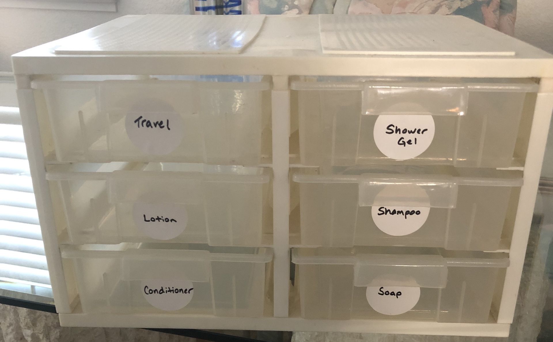 6 drawer plastic organizing container