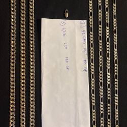 7 gold plated necklaces