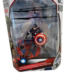 Brand New In Box Marvel Avengers Captain America Flying Figure IR Helicopter