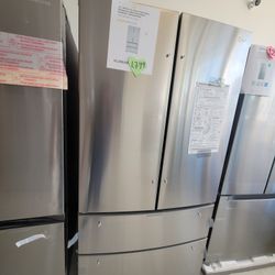 Stainless Steel French Door Refrigerator New Scratch And Dent With 6months Warranty 