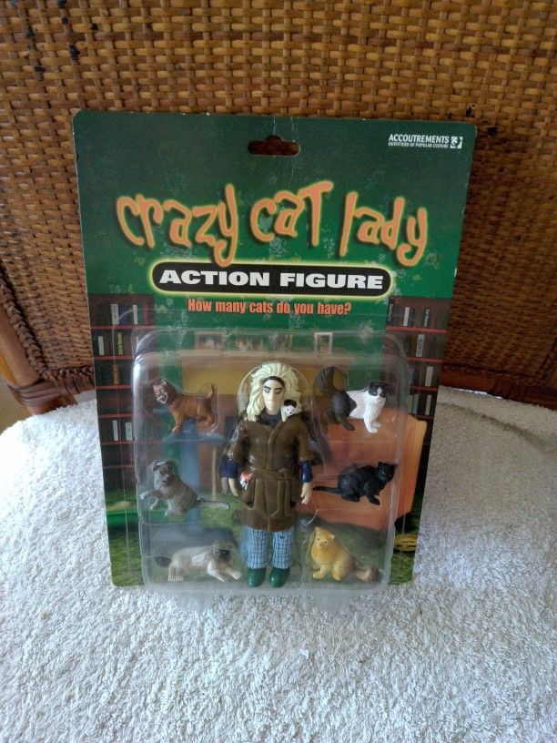 Crazy Cat Lady Action Figures. New in Box