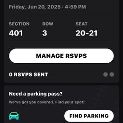 2 Metallica Tickets (2 Day Passes)