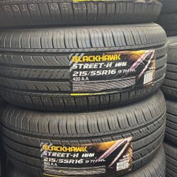215/55/16 Blackhawk Tires 