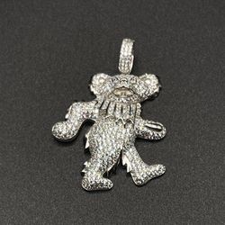Bling Bear Pendant Sterling Silver .925 