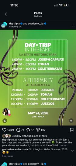 DAY TRIP AT THE PARK JOSEPH CAPRIATI