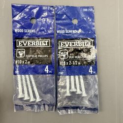 Everbilt Wood Screws #10 x 2 in and #10 x 2-1/2 in
