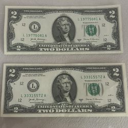 Two Dollars Bill 2017 Year Series A