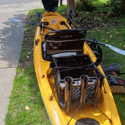 Like New Eddyline Carribean 12FS Fishing Kayak