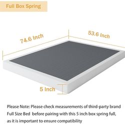 New Full size box spring, metal, fabric cover included, holds 3000lbs. Russell/Boulder area.