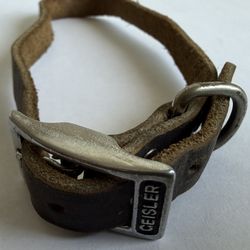 Dog Collar Genuine Leather Brown