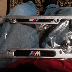 BMw Metal License Plates Frames Back & Front Brand New