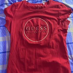Red Guess Los Angeles tees short sleeve