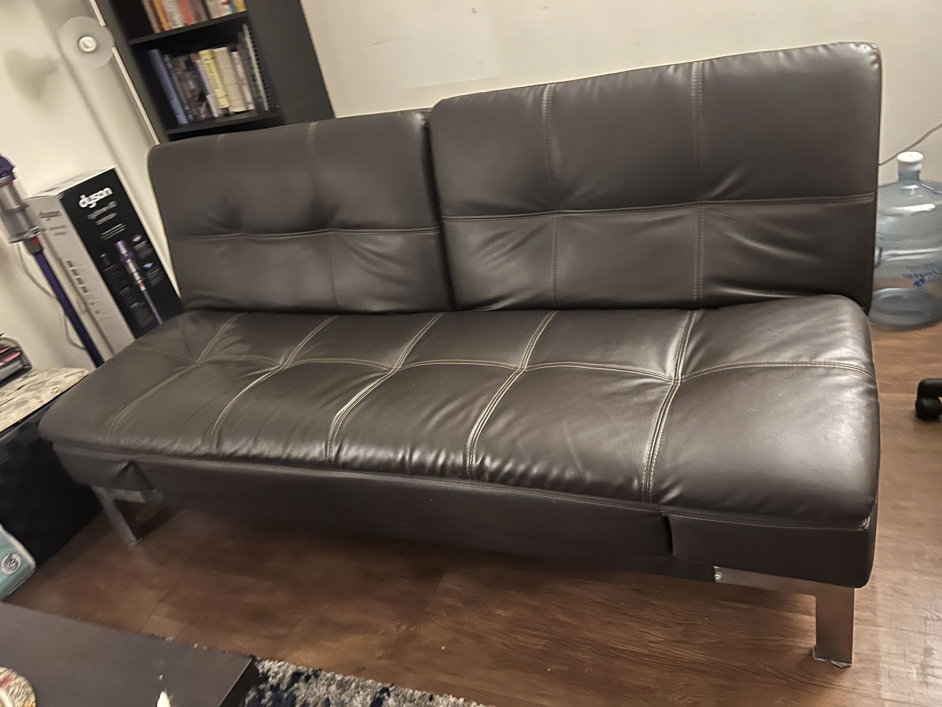 Convertible Leather Coddle Couch