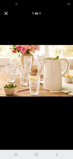8 vasos y su jarra princess house