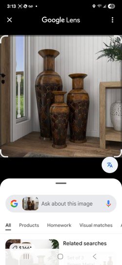 Three piece Vase set