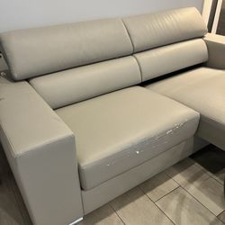Leatherette Two Pieces Sofa Expandable 