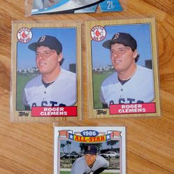 Lot Of 4 Roger Clemens Baseball Cards  Thumbnail