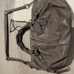 Coach Madison Flint Leather Pleated Patent Leather Juliette Satchel 