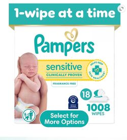 Pampers Sensitive Baby Wipes 1008 Count
