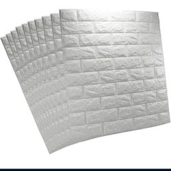 Self-Adhesive Faux Brick
White 3D