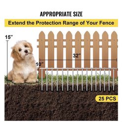 Fence Barrier, 25 Pack Fence Barrier, 10"x32" Dog Fence Barrier