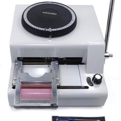 72 Character Manual Stamping Machine Card Embosser Printer Code ID PVC Credit