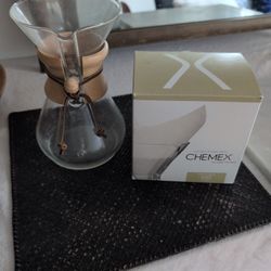 Pour Over Coffee Maker & Chemex Bonded Filters 