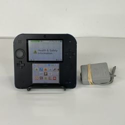Nintendo 2DS Handheld Video Game Console W/Charger - Blue & Black