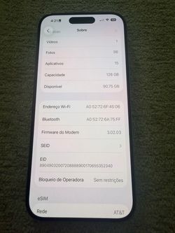 iPhone 15 pro titanium 128 gb