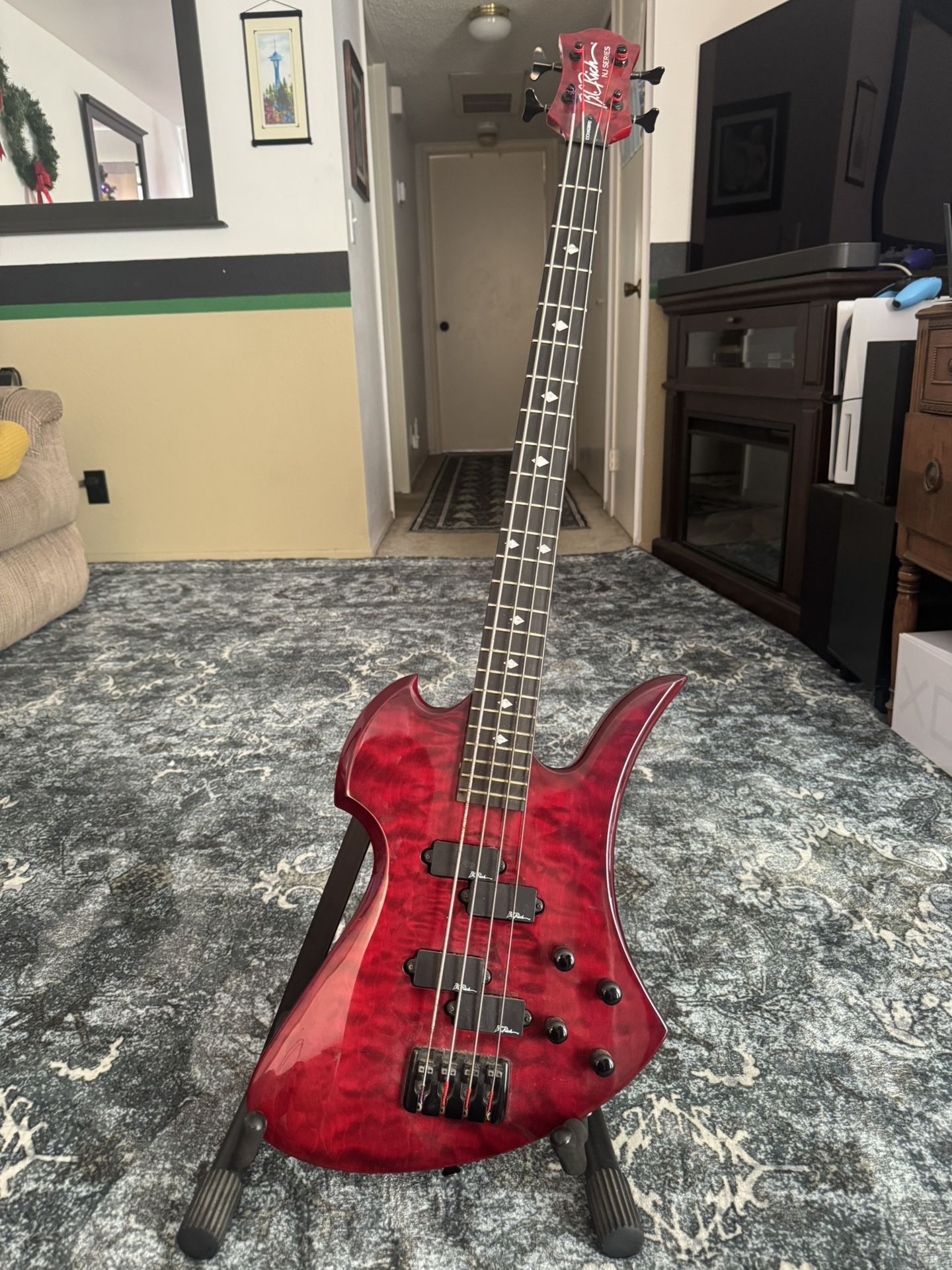 BC Rich NJ Series Mockingbird 4 String Electric Bass Guitar