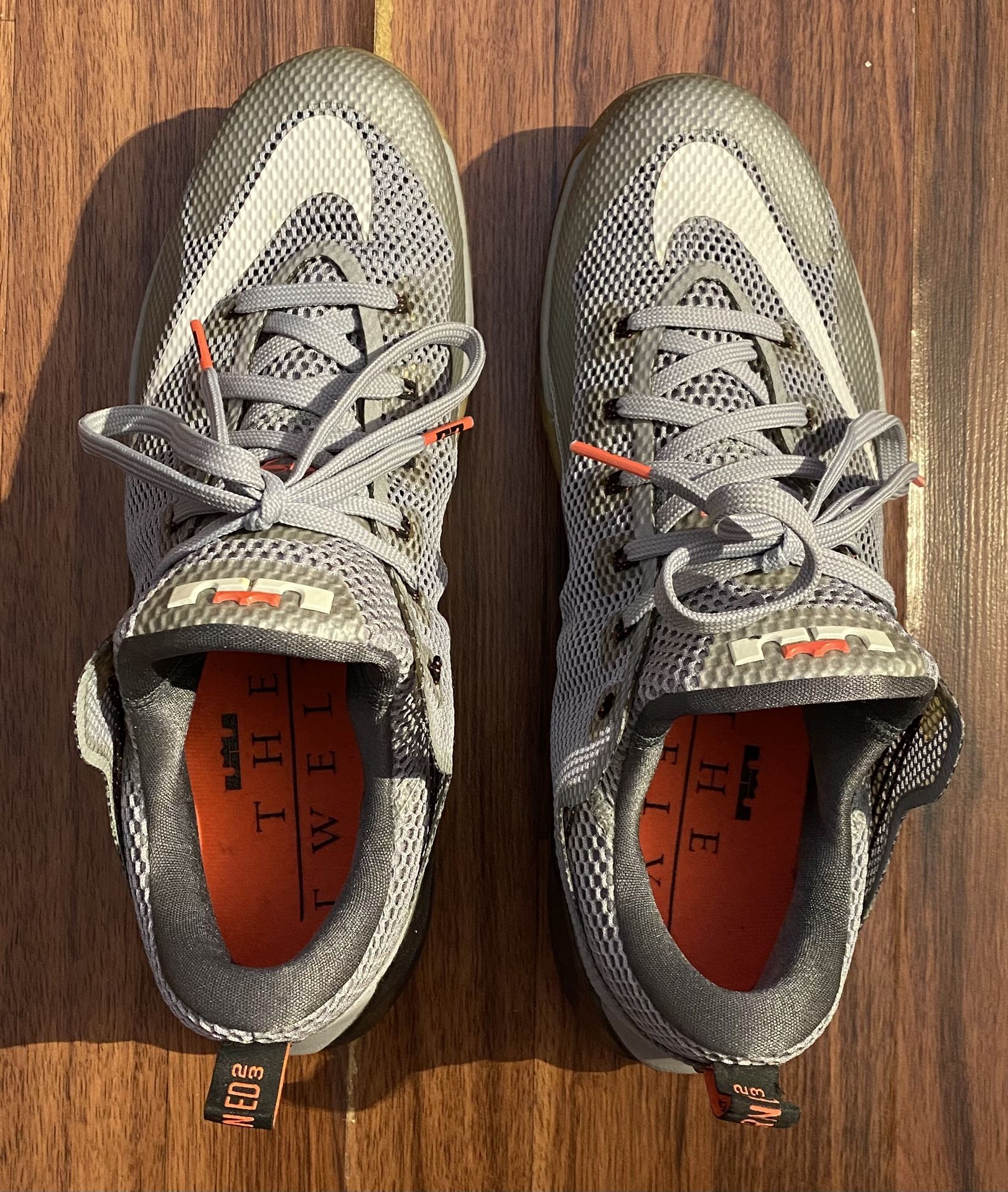 Authentic Nike Lebron James XII 12 Low Wolf Grey Size 12 724557