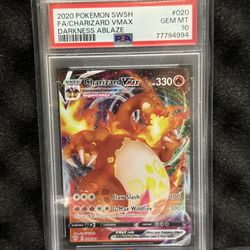 2020 Pokémon SWSH Charizard VMAX #020 from Darkness Ablaze, PSA 10.
