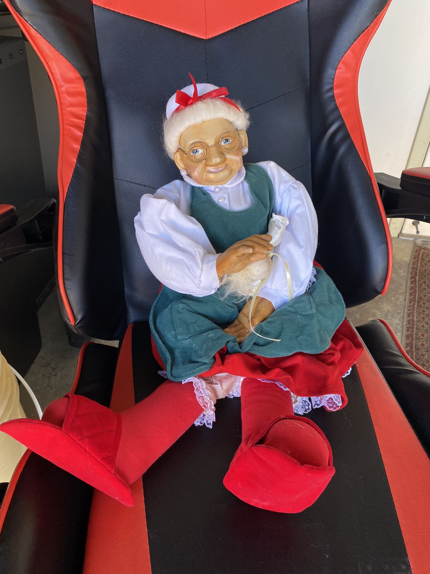 Kasma Ltd. Porcelain Mrs. Clause Doll Figurine - Rare - 24 Inches