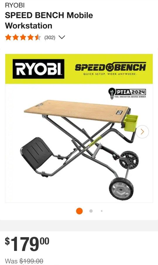 Ryobi Speed Bench Mobile Workstation