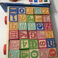 Wooden Blocks Cart