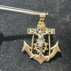 14k Anchor Crucifix 15.9g