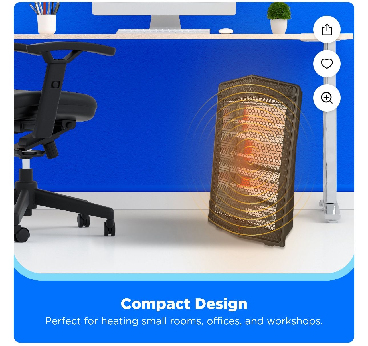 1500W Quartz Electric Space Heater