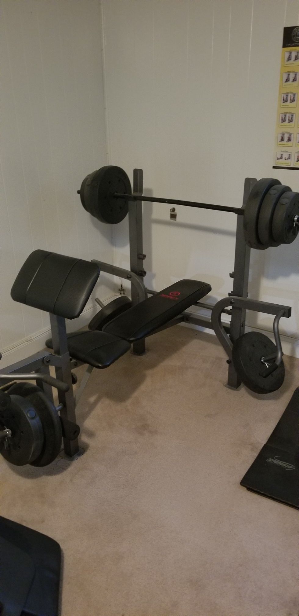 Marcy weight bench set