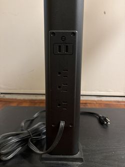 TV Stand with Power Outlet & AV Shelf