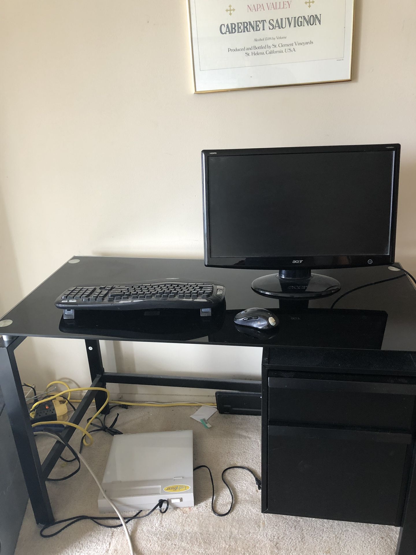 Glass office desk