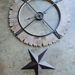 Clock And Metal Star